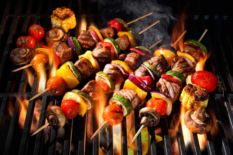 Shish Kabobs on Grill